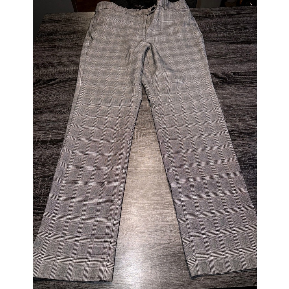 Lane Bryant Gray Plaid Straight Leg Pants